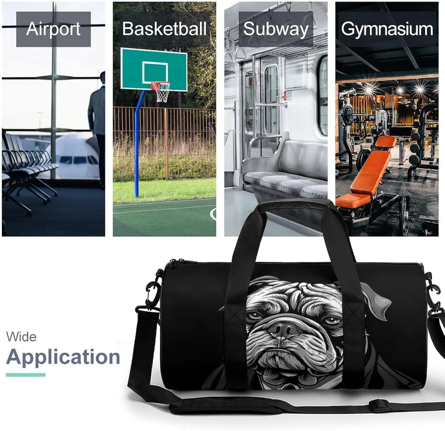 Travel Duffel Bag for Men And Women,Wearing A Suit Waterproof Sports Fitness Bag Portable Travel Duffel Bag