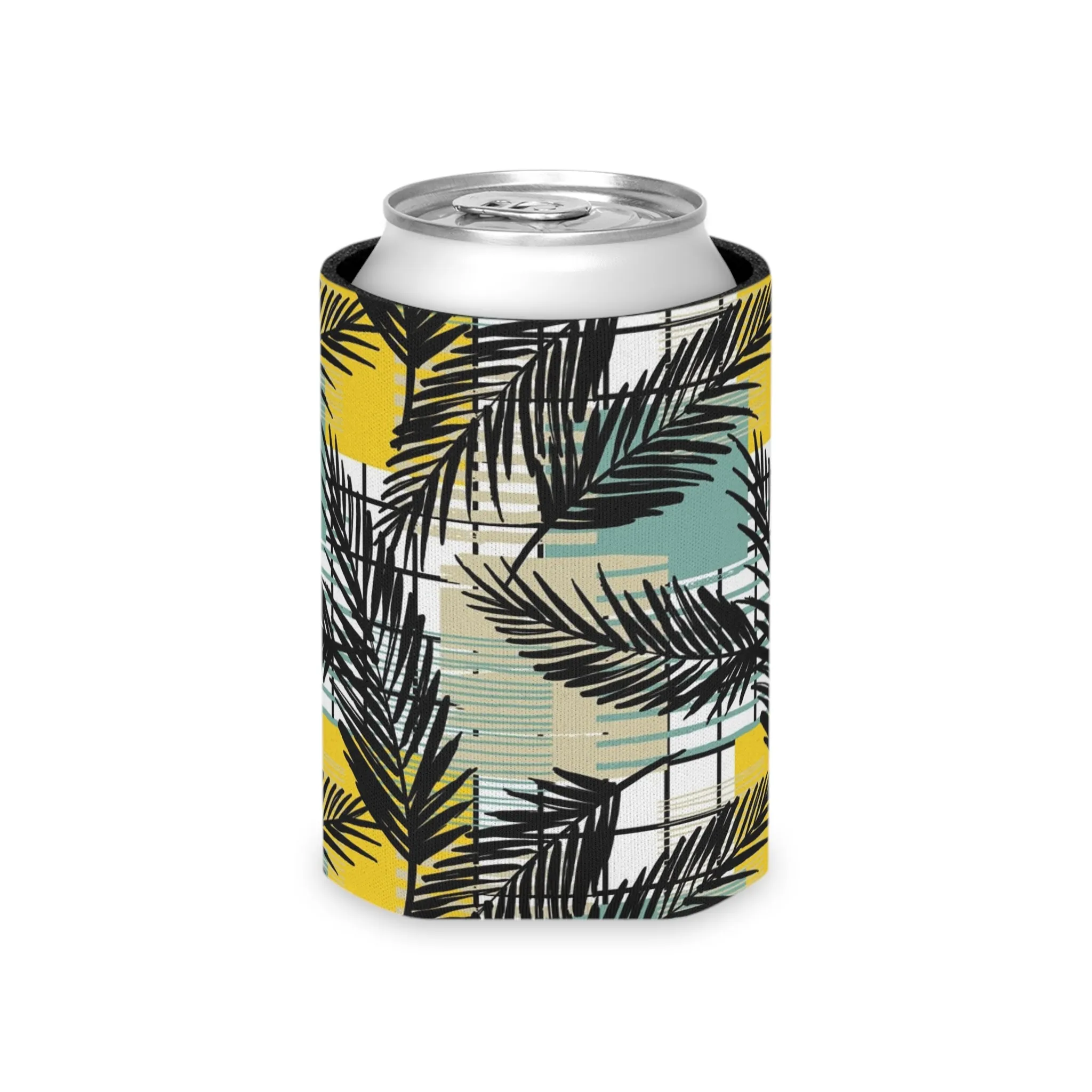 Tropical Palm Can Cooler - Summer Vibes Beverage Insulator