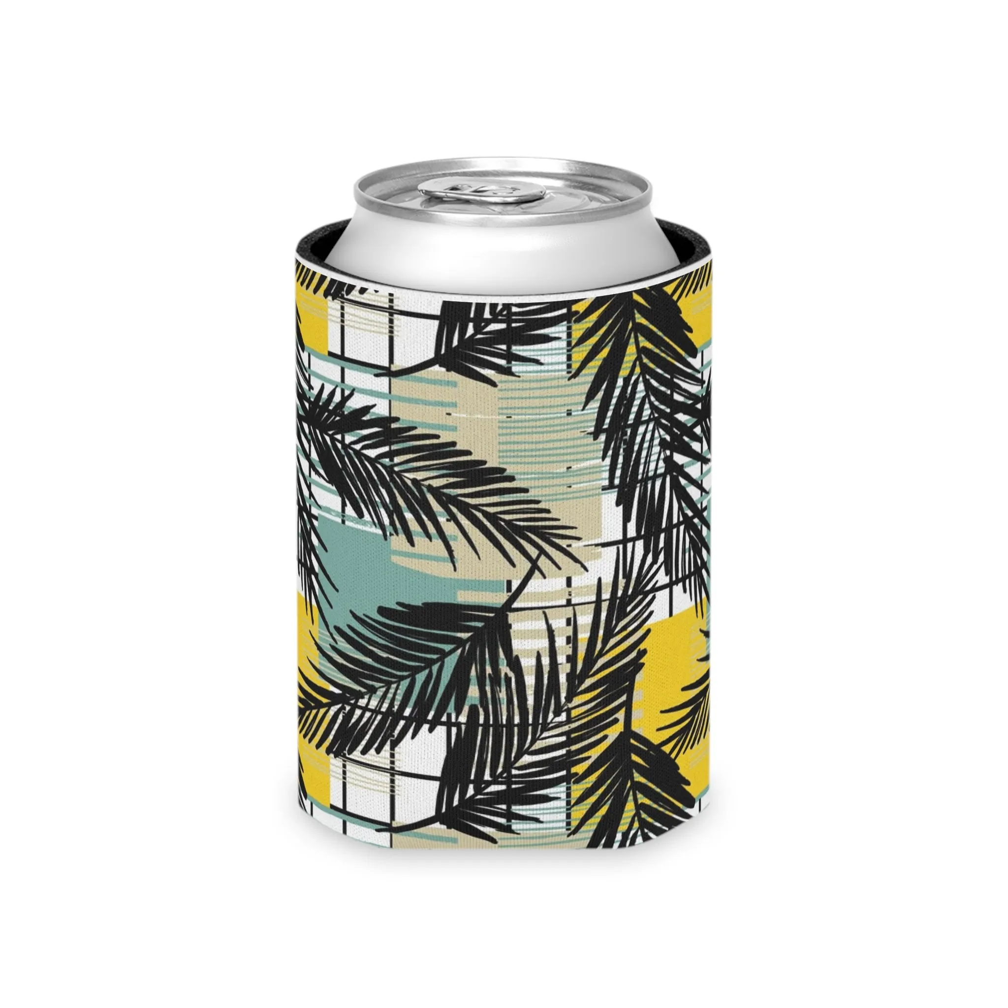 Tropical Palm Can Cooler - Summer Vibes Beverage Insulator