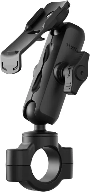 TUSITA Motorcycle GPS Mount - Holder Compatible with Garmin Handheld GPS - Double Socket Arm Medium, Handlebar Base