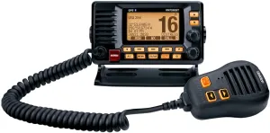 Uniden UM725GBTBK Marine VHF Radio, All USA, Canada, and Intl. Marine Channels, 1Watt/25Watt Transmit Power, Largest LCD Screen in Class, NOAA Weather Channels, Speaker Mic, Built-in GPS & Bluetooth.