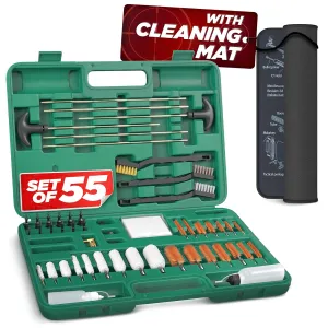 Universal Gun Cleaning Kit - Rifle Cleaning Kit with Gun Cleaning Mat Pistol Cleaning Kit Gun Cleaning Kits for All Guns Handgun Cleaning Kit Gun Shotgun Cleaning Kit - 9mm Cleaning Kit