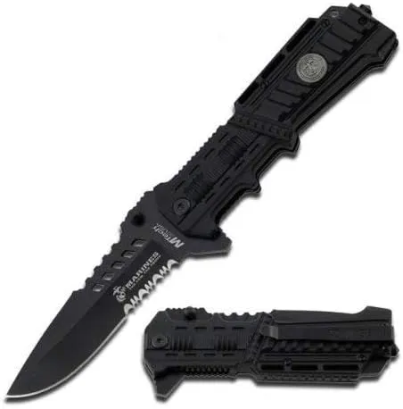 U.S.M.C. MARINE CORPS "BLOOD AND HONOR" TACTICAL FOLDING KNIFE