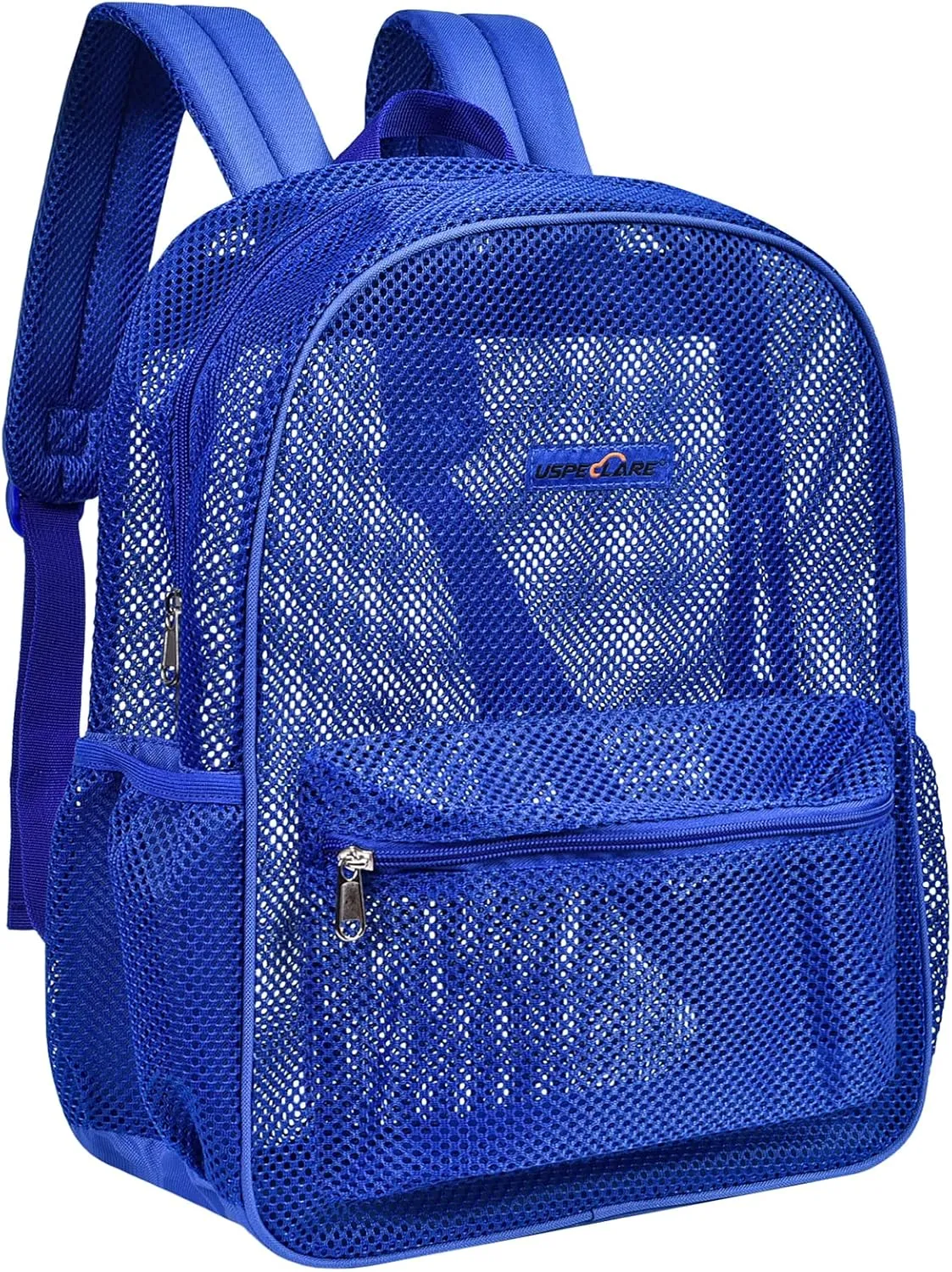 USPECLARE Heavy Duty Semi-Transparent Mesh Backpack，See Through College Student Backpack