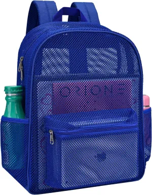 USPECLARE Heavy Duty Semi-Transparent Mesh Backpack，See Through College Student Backpack