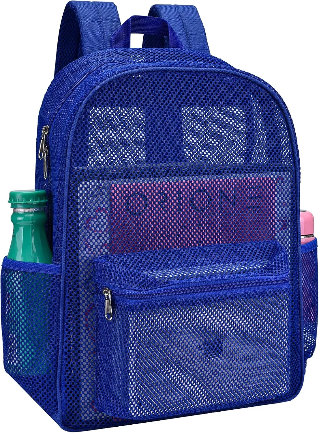 USPECLARE Heavy Duty Semi-Transparent Mesh Backpack，See Through College Student Backpack