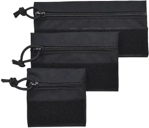 Utility Tactical Zipper Pouch with Hook Plate Small Carrying Kit Tool Pouch as Coin Purse Keychain, Case Wallet