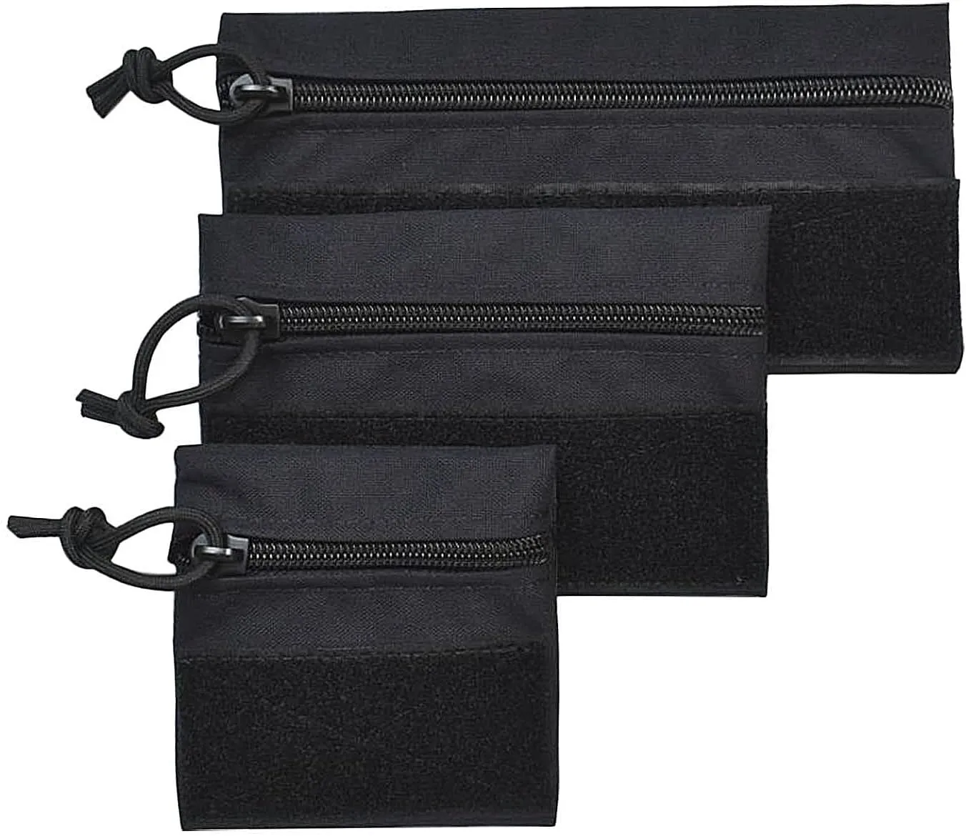 Utility Tactical Zipper Pouch with Hook Plate Small Carrying Kit Tool Pouch as Coin Purse Keychain, Case Wallet