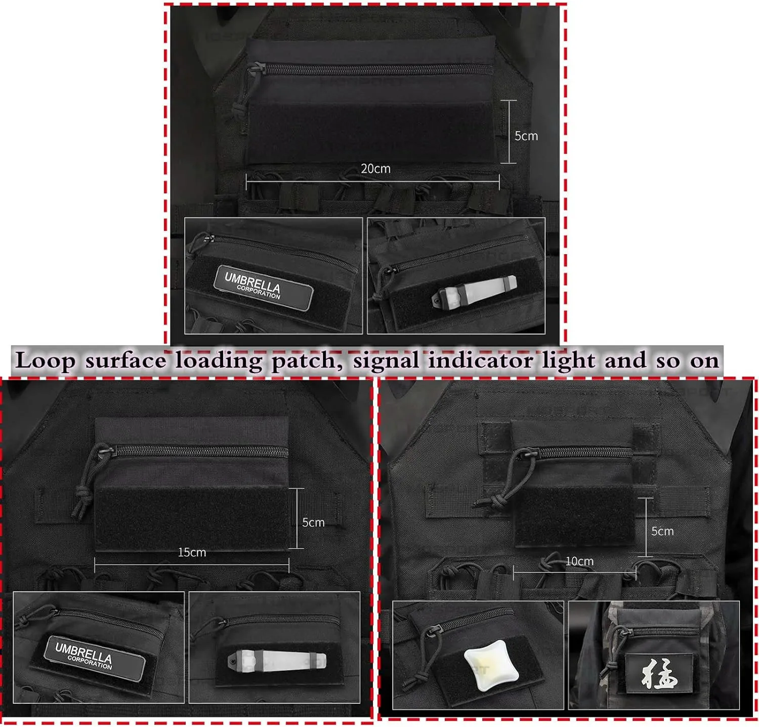 Utility Tactical Zipper Pouch with Hook Plate Small Carrying Kit Tool Pouch as Coin Purse Keychain, Case Wallet
