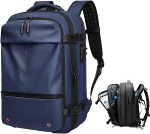 Vaccage-Vaccage Backpack, 60L Expandable Vaccage Bag with Pump, Waterproof Anti Theft Vacuum Back Pack for Travel & Business (Blue)