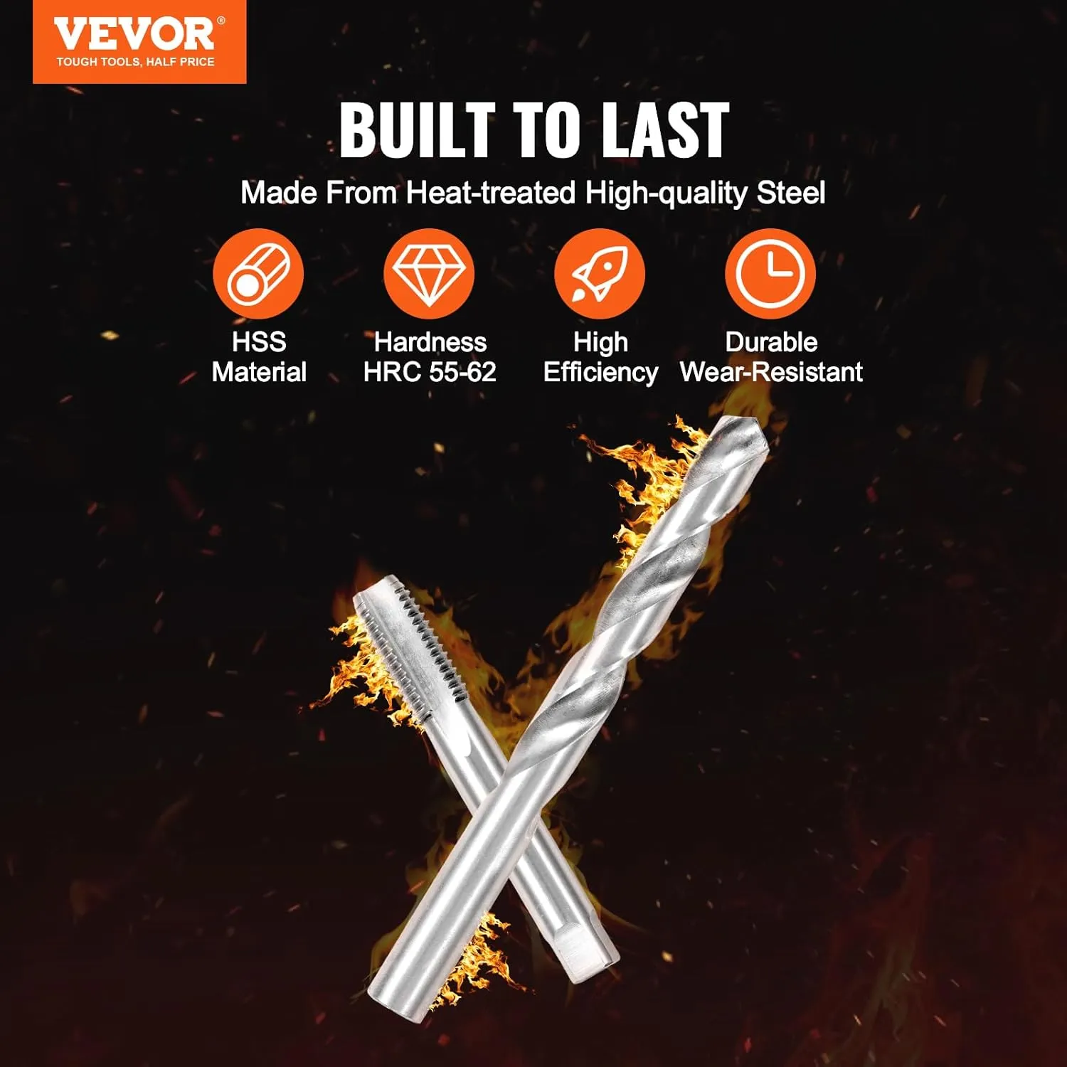 VEVOR Thread Repair Kit - 166Piece Metric HSS Drill Helicoil Repair Kit - M5 M6 M8 M10 M12 Portable Rethreading Tool Kit - Thread Inserts Taps Breakoff Installation Tools