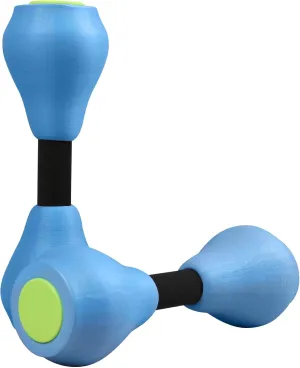 VIDELLY 2-Piece Aquatic Exercise Foam Dumbbell Set - Pool Fitness Water Aerobic Equipment for Weight Loss