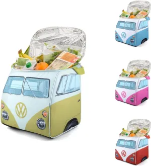 Volkswagen Large Soft Sided Cooler Bag - Collapsible Insulated Picnic Lunch Bag with Adjustable Strap (30 Liter) - VW Bus Accessories