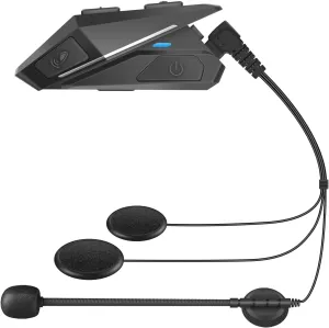VR-robot Bluetooth Helmet Headset, Waterproof Outdoor Headset for Motorcycle Handsfree Stereo GPS Music Universal Helmet Intercom System