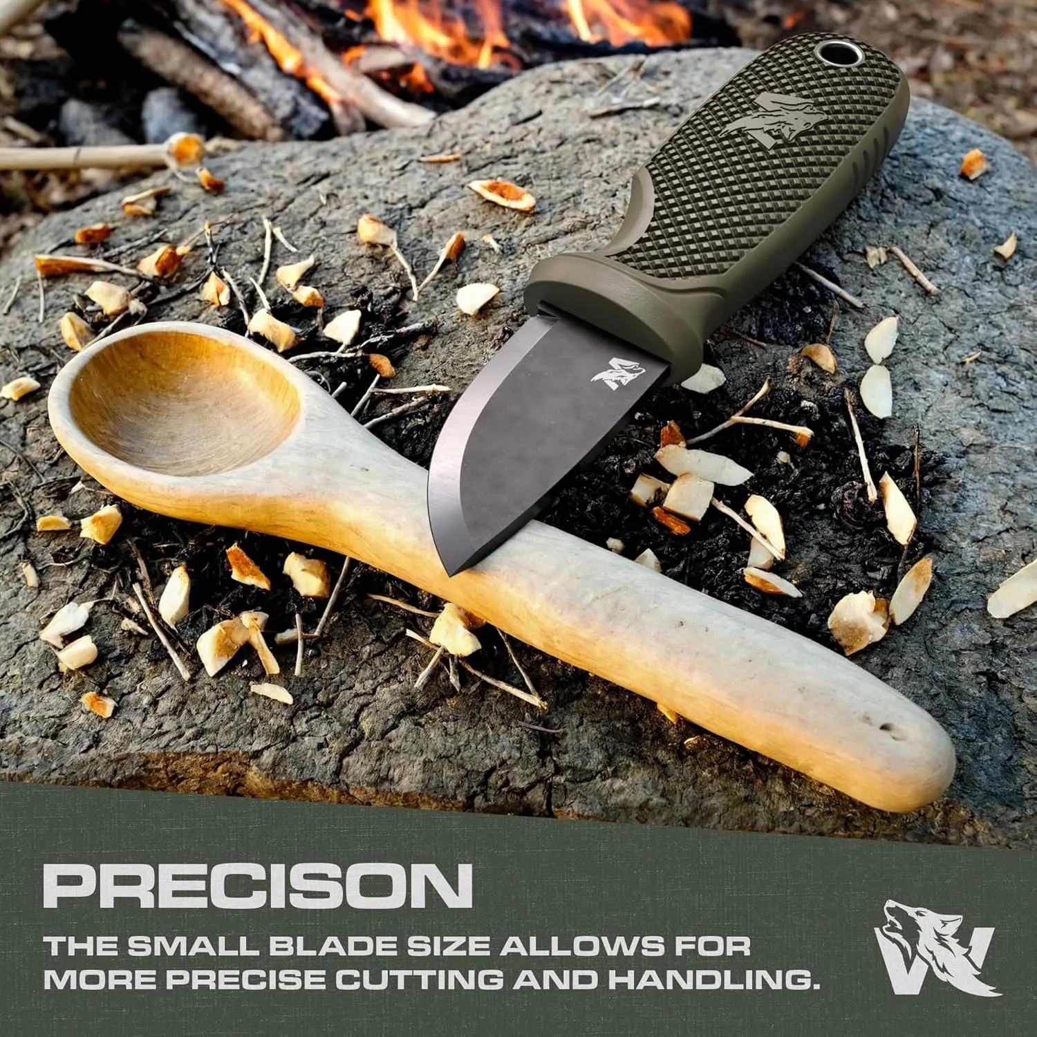 W-MINI 2 - EDC Neck Knife with Sheath and Necklace - Small EDC Fixed Blade Knife Necklace and Belt Clip - Pocket Fixed Blade Knives - Full Tang Neck Knife with Sheath Tactical   Fire Starter