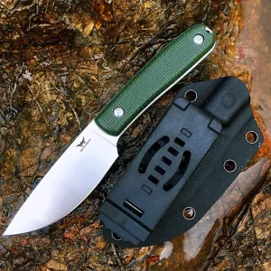 Watchman W205 EDC Fixed Blade Knife 14C28N Blade Steel Micarta Handle with Kydex Sheaths for Outdoor Activities Camping