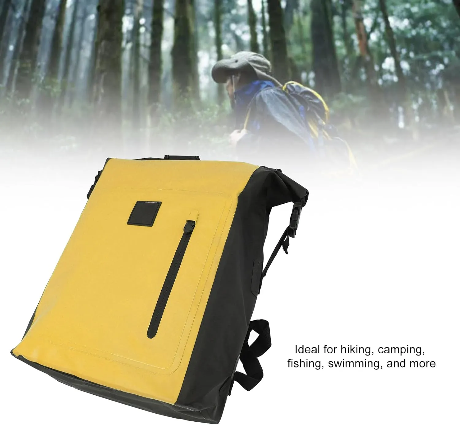 Waterproof Dry Bag Backpack for Kayaking, 25L Kayak Dry Backpack Floating Outdoor Dry Sack Boating Sailing Canoeing Rafting Fishing Camping, Multipurpose Tear Resistant Dry Bag