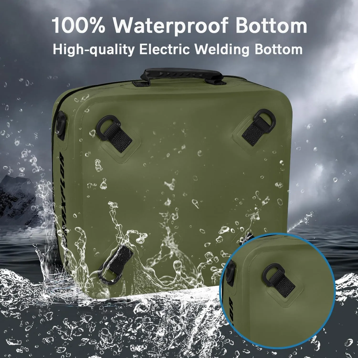 Waterproof PVC Paddleboard Cooler Deck Bag - 12 Can Soft Insulated Cooler for Paddleboarding, Camping, Kayaking