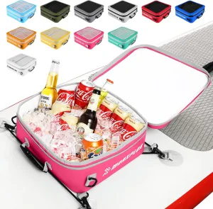 Waterproof PVC Paddleboard Cooler Deck Bag - 12 Can Soft Insulated Cooler for Paddleboarding, Camping, Kayaking