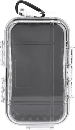 Waterproof Storage Case, Outdoor Waterproof Airtight Survival Box, Outdoor Survival Container Storage Box for EDC Tools, Phone, Keys(Transparent)