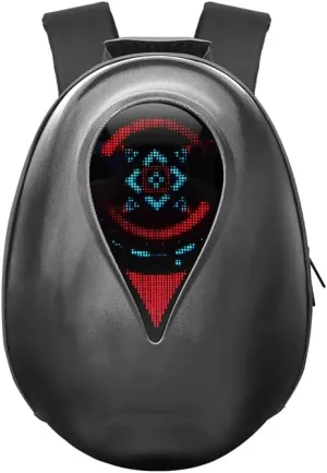 Welaso Knight Backpack Motorcycle Backpack with Programmable & Full Color Screen, Hard Shell Waterproof, Riding Helmet Laptop Backpack