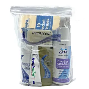 WNL Products 1400SUB-50PACK Deluxe Adult Comfort Kit in Clear Pouch, Premium Essential Wholesale Personal Hygiene & Toiletry Supplies, 50 Pack