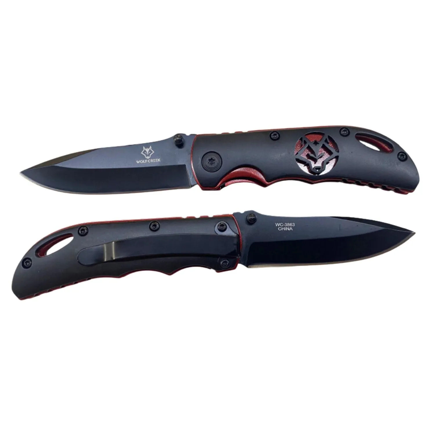 Wolf Creek Red Pocket Knife