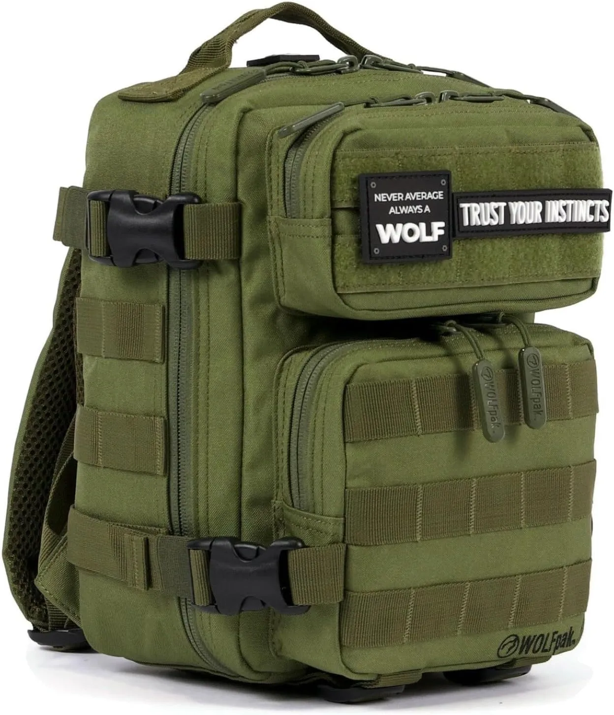 WOLFpak 9L Backpack Mini (OD Green) – 9L EDC Daypack, Compact & Water-Resistant Bag for Gym, Hiking, Commuting
