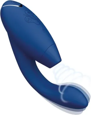 Womanizer Duo 2 Clitoral Sucker Rabbit Vibrator Sex Toy | Clit Sucking Gspot Vibrating Stimulator | Clitoris Suction | Sexual Pleasure Device | Dildo | Adult Toys for Women | Dual Stimulator | Blue