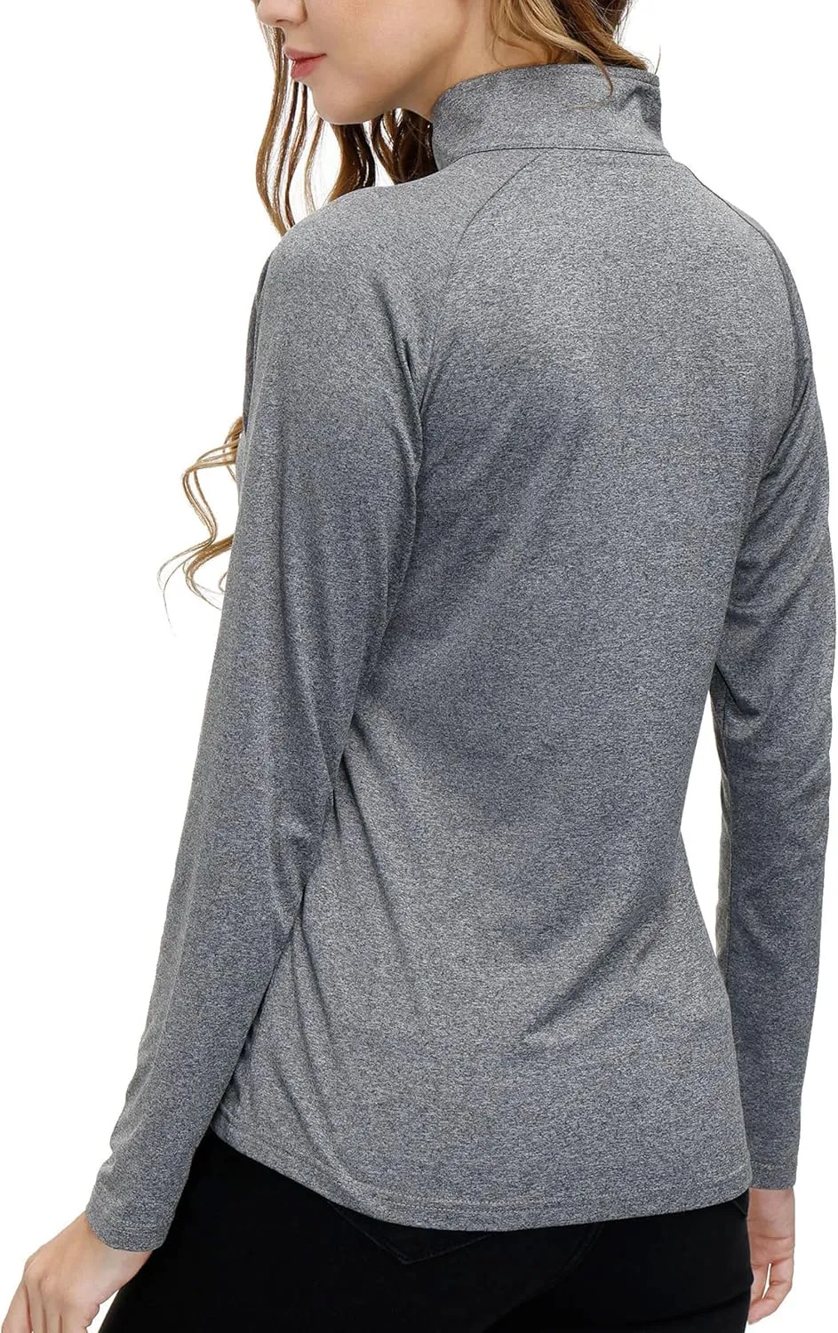 Womens 1/4 Zip Golf Shirt Long Sleeve Lightweight Golf Pullover Outdoor Athletic Tennis Polo Shirts