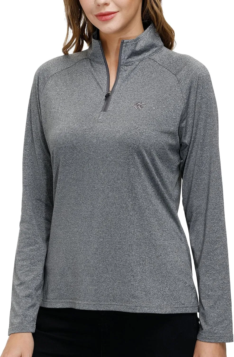 Womens 1/4 Zip Golf Shirt Long Sleeve Lightweight Golf Pullover Outdoor Athletic Tennis Polo Shirts
