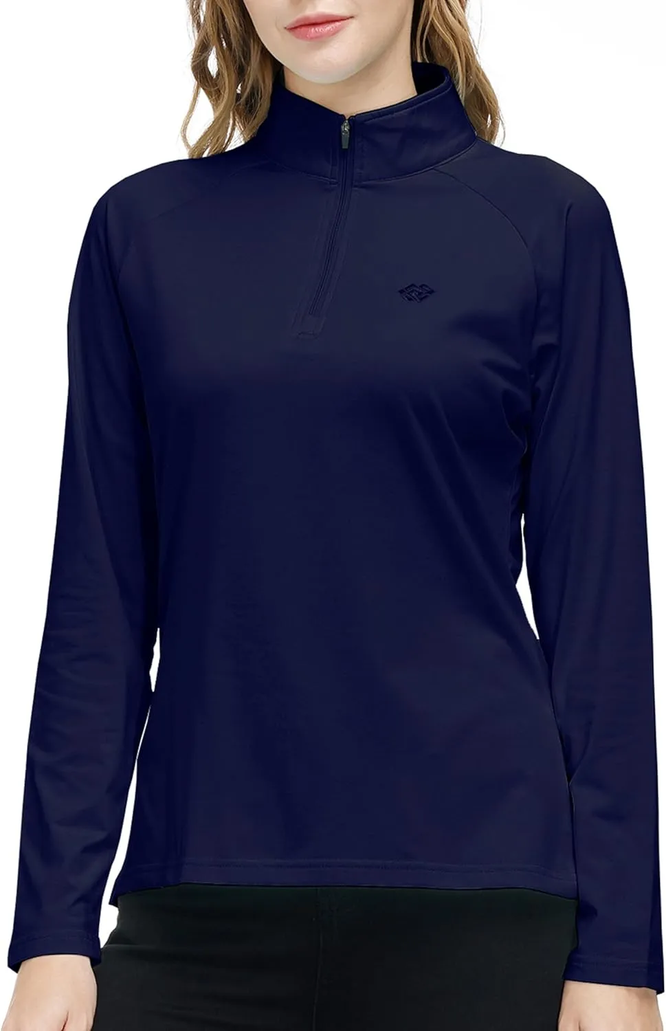 Womens 1/4 Zip Golf Shirt Long Sleeve Lightweight Golf Pullover Outdoor Athletic Tennis Polo Shirts