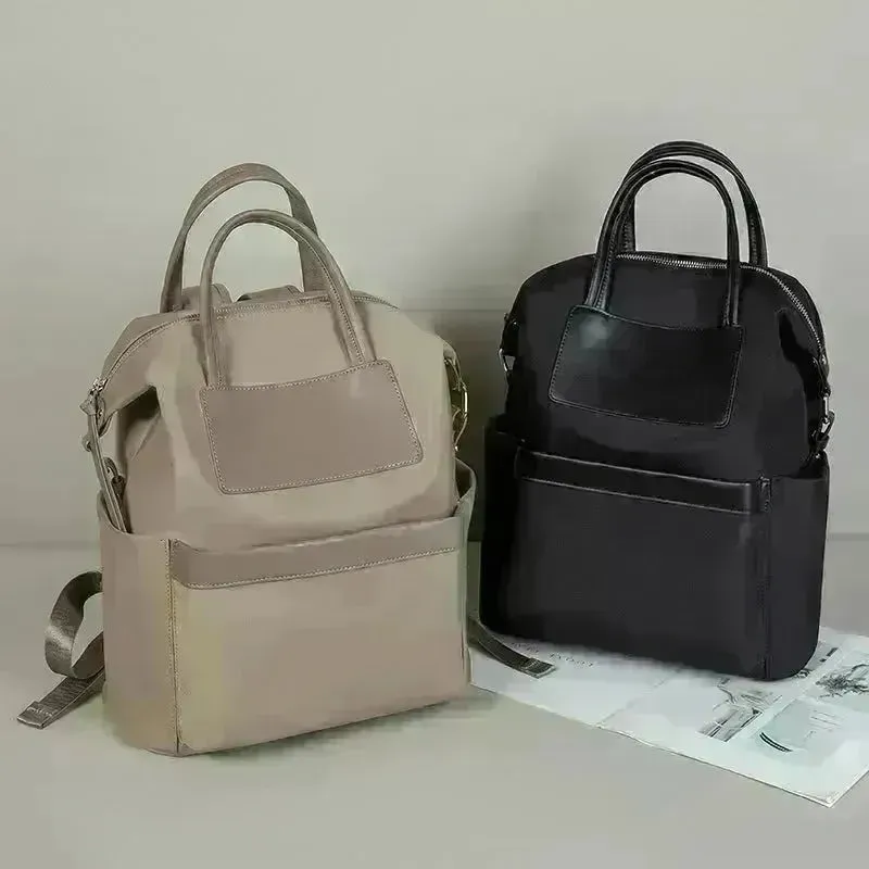 Women's Casual Backpack With Hand-hold Design Lightweight And Waterproof Commuting Travel Computer Bag Large Capacity Handbag