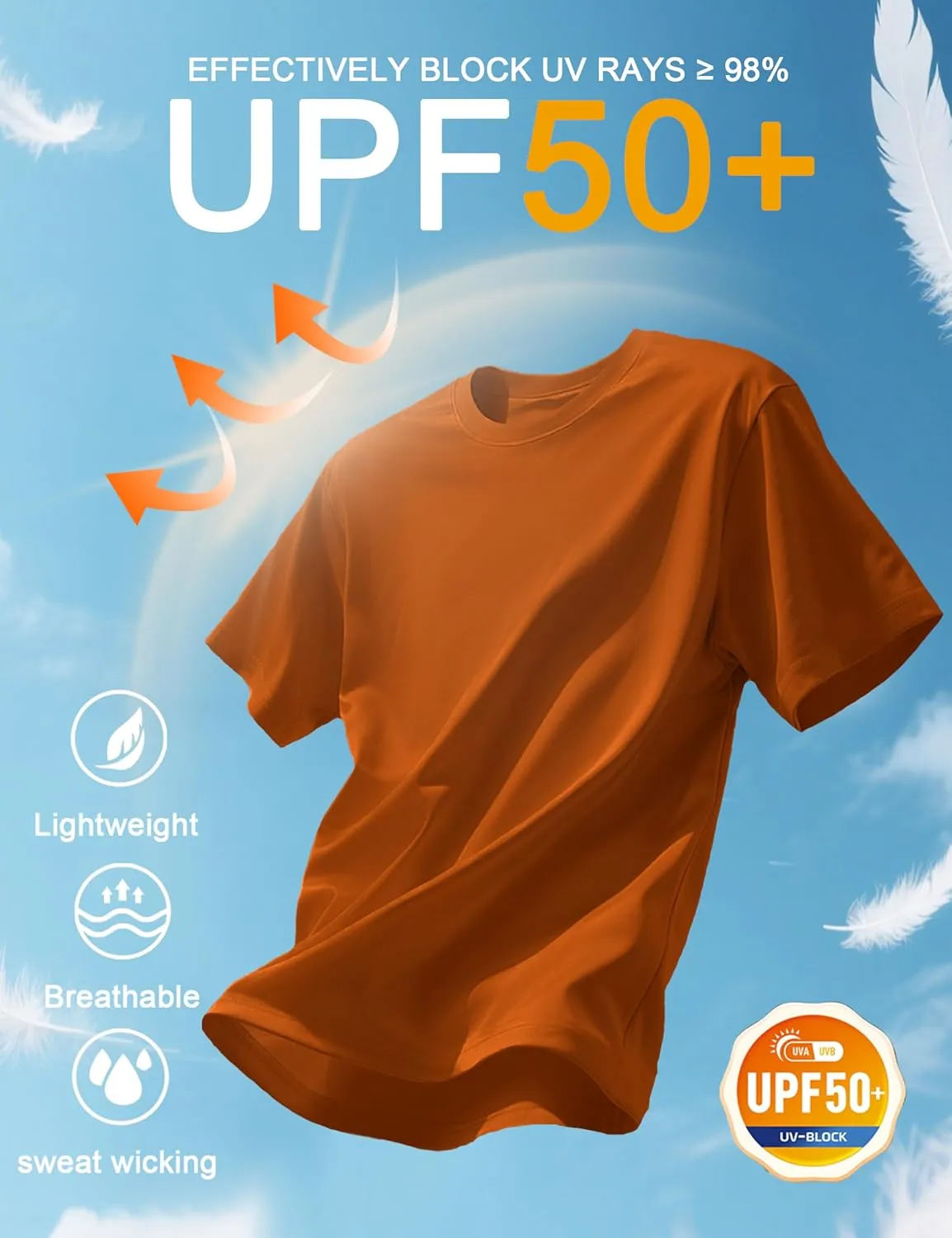Women's Short Sleeve T-Shirts UPF 50  Sun Protection Workout Tops Athletic Running Gym Rash Guard Shirts