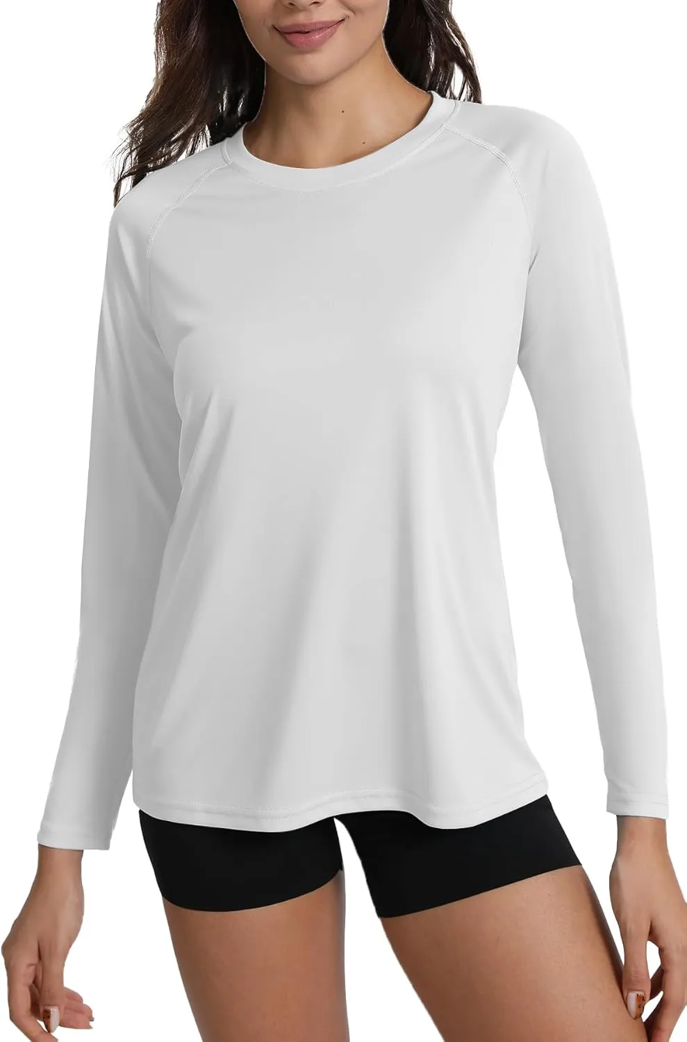 Women's UPF 50  Rash Guard Long Sleeve Sun Protection UV SPF Shirts Lightweight Swim Cool T-Shirts