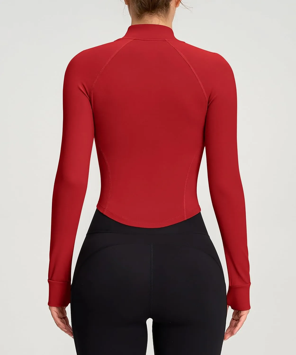 Womens Zip Up Bbl Jacket Lightweight Cropped Athletic Jacket Track Gym Workout Jackets for Running Yoga Hiking
