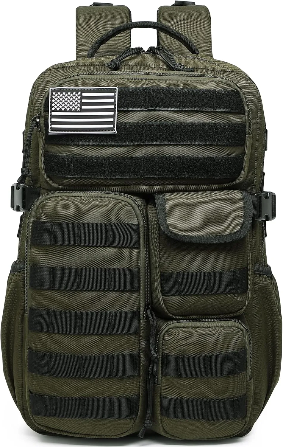 Wotony Tactical Backpack - Military waterproof backpack with multiple pockets and tactical gear for the outdoors (army green, 25L)