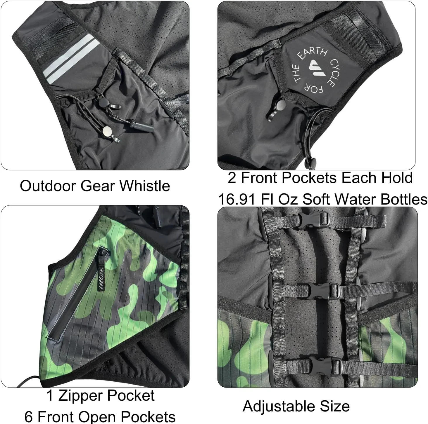 Wulibike Running Hydration Vest for Women Men,Water Backpack Lightweight Quick-Drying with Pockets for Trail Hiking Biking