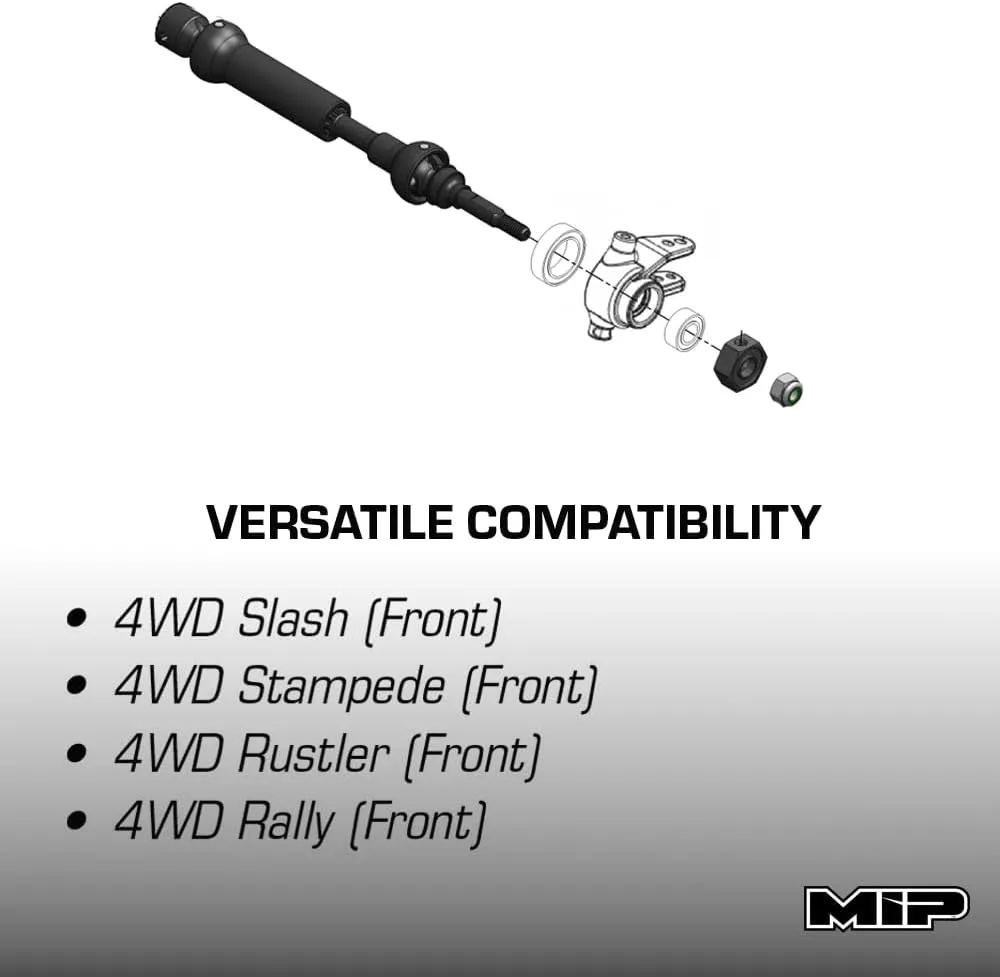 X-Duty CVD Drive Kit Front CVD Drive Shaft Heavy Duty Axis Replacement Parts Compatible with 1/10 RC Cars Traxxas Slash Rustler Stampede Hoss VXL 4X4 Platinum Ultimate Update Parts 18150