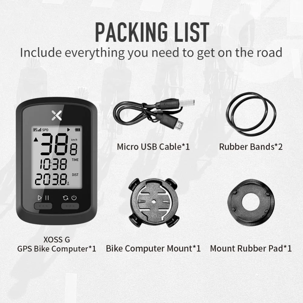 XOSS G English GPS Code Table Mountain Road Bike Wireless Speed