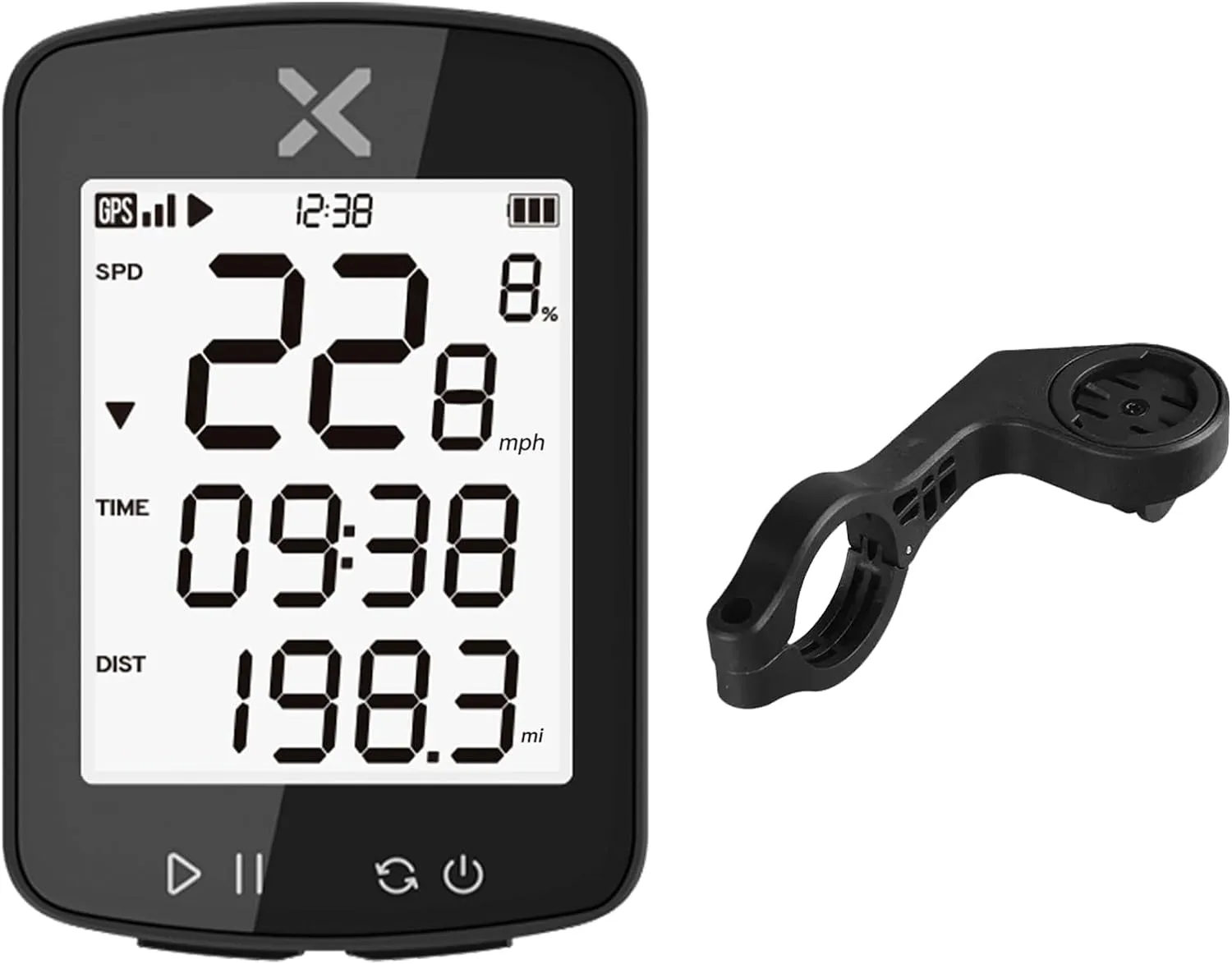 XOSS G Gen2 GPS Bike Computer Wireless, Bluetooth IPX7 Waterproof Cycling Computer, Rechargeable Bicycle Speedometer Odometer with 2.2 inch LCD Screen, 28 hrs Long Battery Life Fits All Bikes (XOSS AP