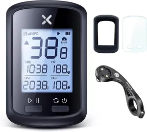 XOSS G  Wireless Bike Computer, GPS Cycling Speedometer and Odometer with Bluetooth and ANT , Bicycle Accessories with LCD Display, Waterproof MTB Tracker Fits All Bikes