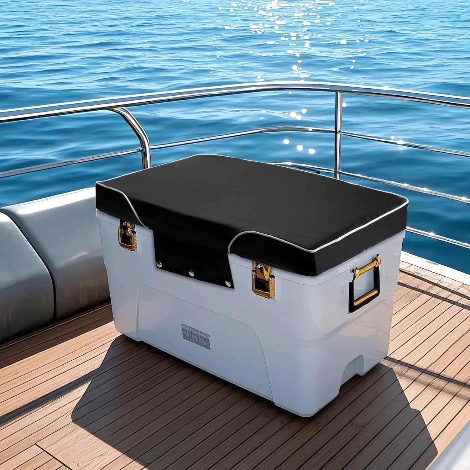 YETI Seat Cushion for Coolers (Snap-on Fitting), Made of PU Leather, Waterproof and UV-Resistant