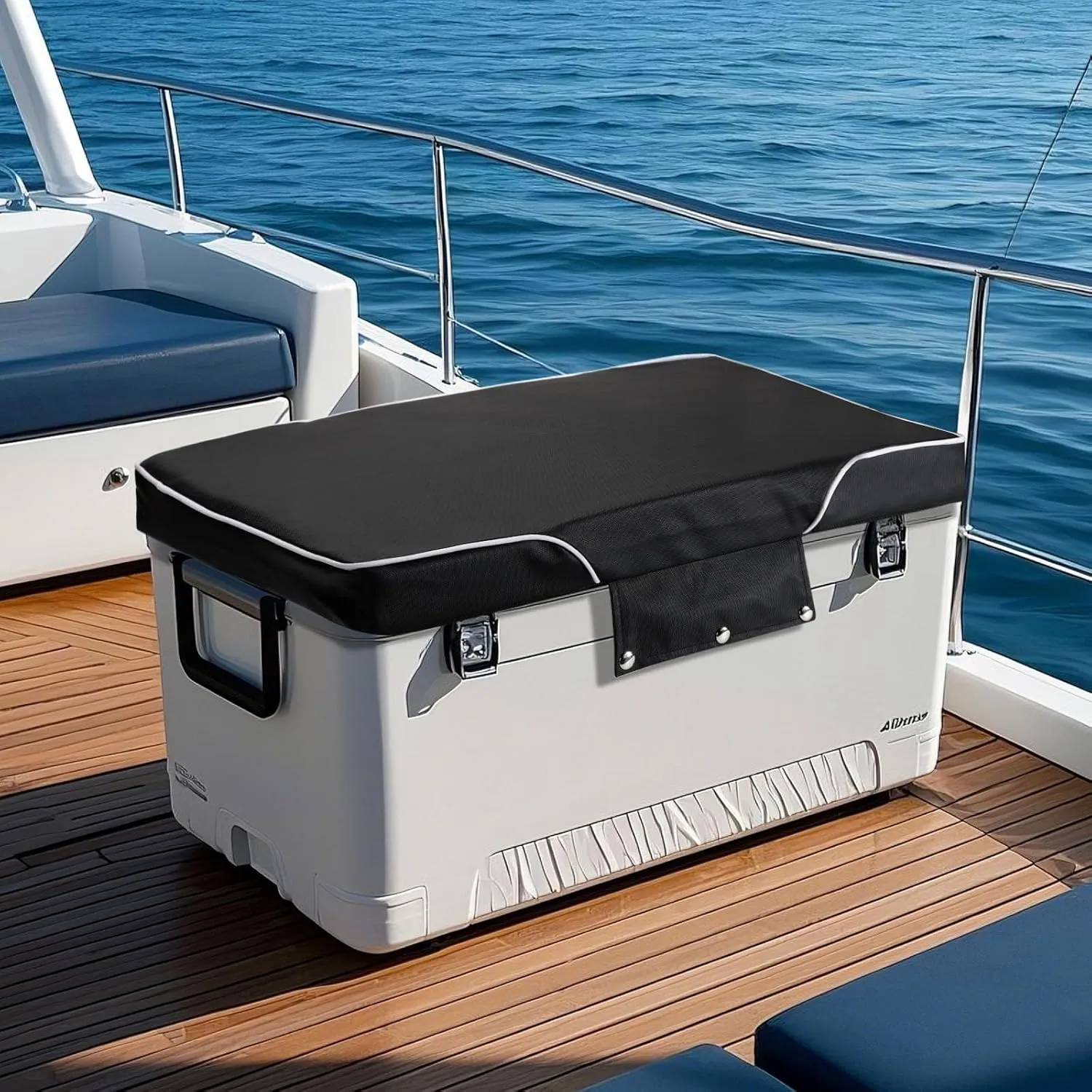 YETI Seat Cushion for Coolers (Snap-on Fitting), Made of PU Leather, Waterproof and UV-Resistant