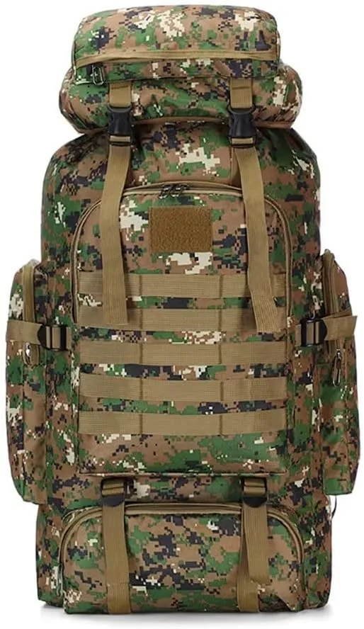 Yohora Backpack for Men 70L Hiking Daypack Waterproof Travel Backpack Outdoor Assault Pack Lightweight Molle Bag