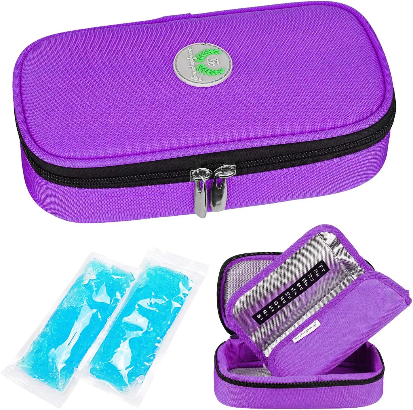YOUSHARES Insulin Cooler Travel Case - Medication Diabetic Insulated Organizer Portable Cooling Bag for Insulin Pen and Diabetic Supplies with 2 Cooler Ice Pack
