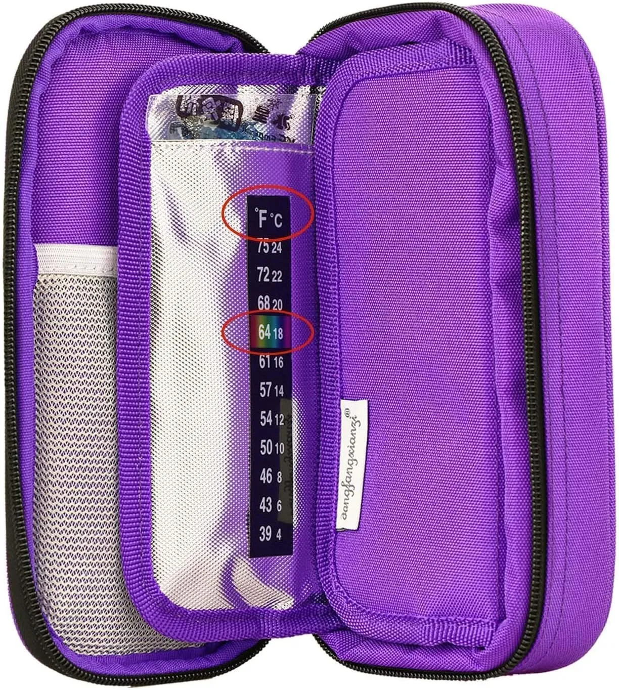 YOUSHARES Insulin Cooler Travel Case - Medication Diabetic Insulated Organizer Portable Cooling Bag for Insulin Pen and Diabetic Supplies with 2 Cooler Ice Pack
