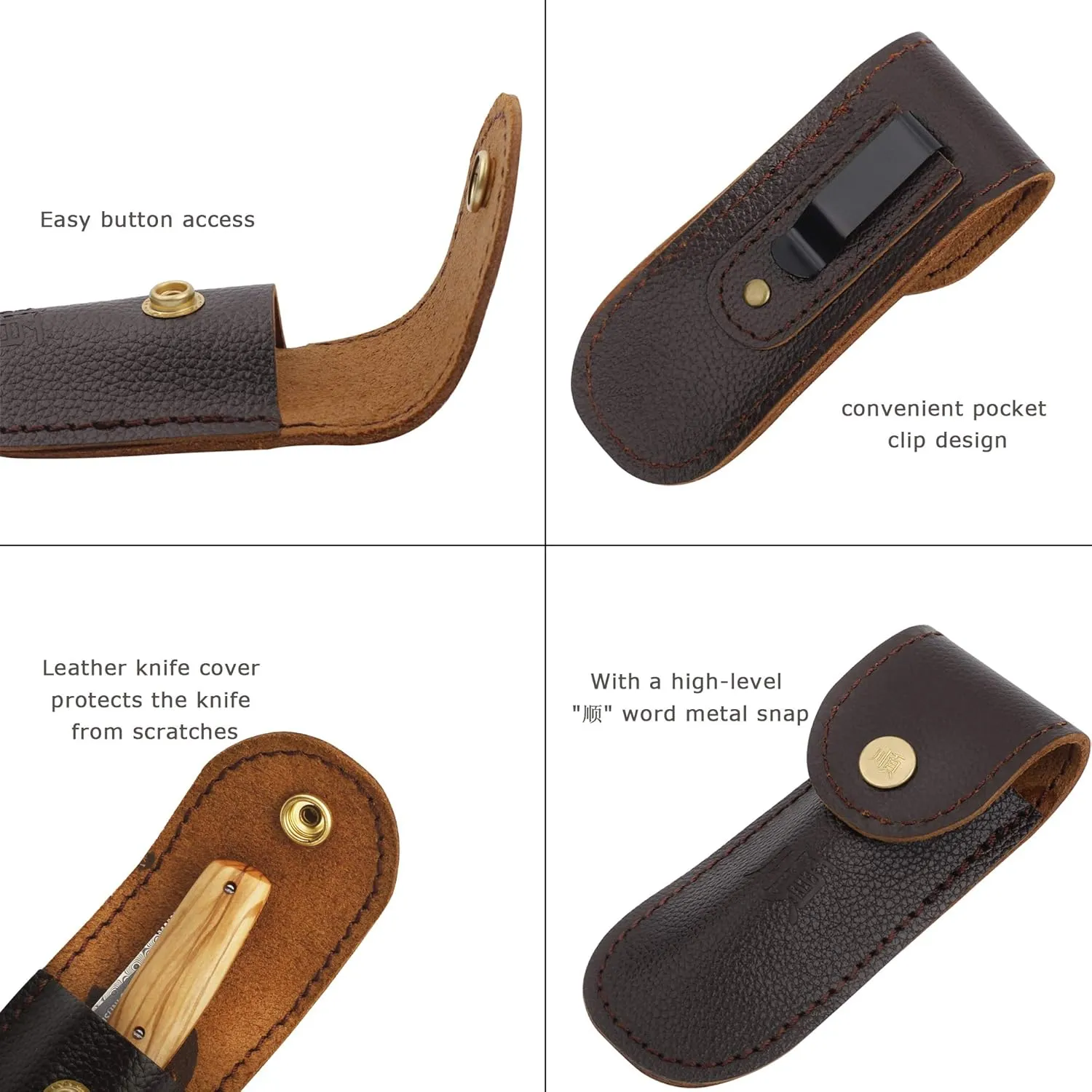 YOUSUNLONG Pocket Knife - Utility Knife Overall 186mm - Japanese Damascus Steel Blade - Natural Olive Handle with Leather sheath and natural walnut wooden knife box for camping hiking fishing