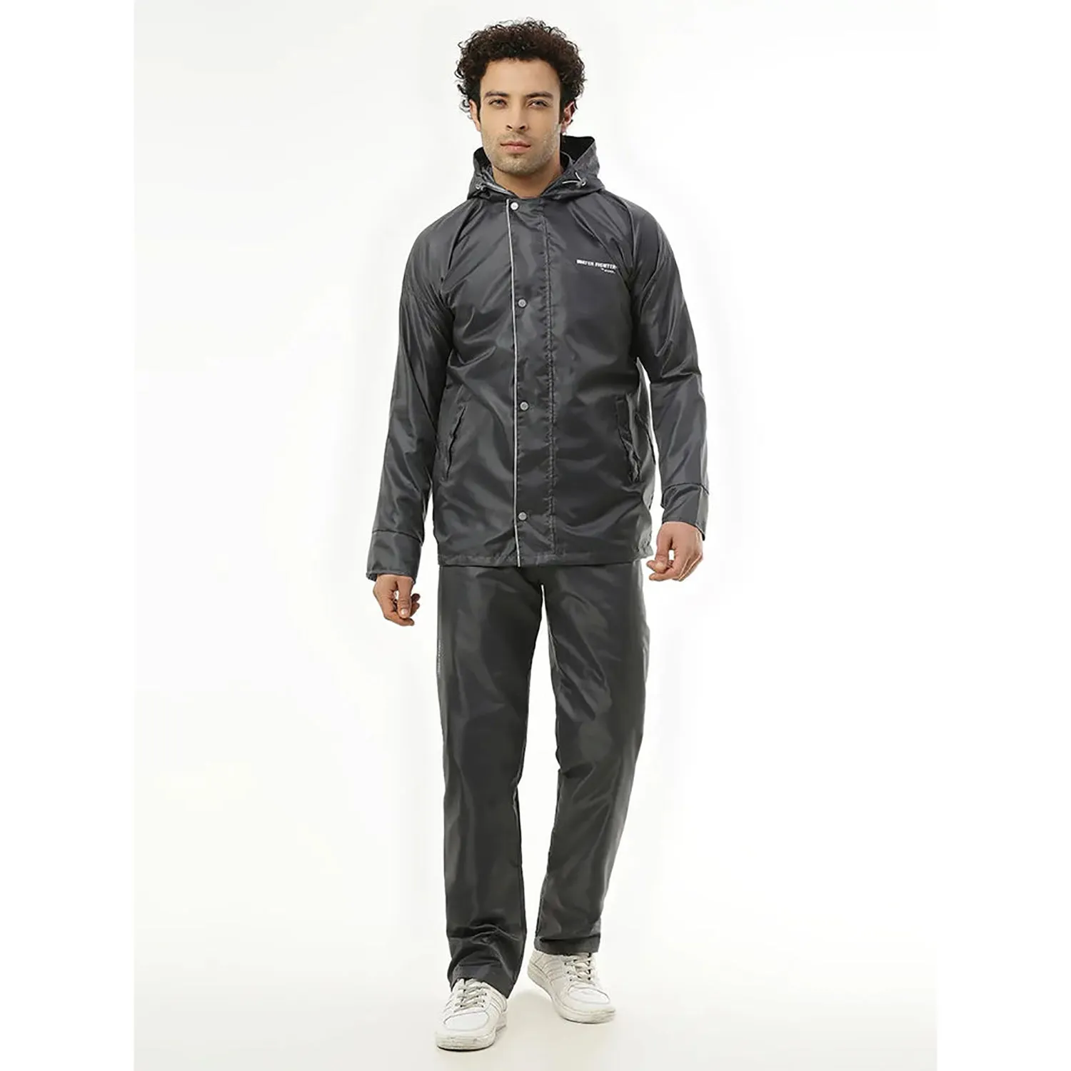 Zeel WF1021 Men’s Waterproof Rain Suit Set – Lightweight Raincoat Jacket & Pant for Monsoon Protection