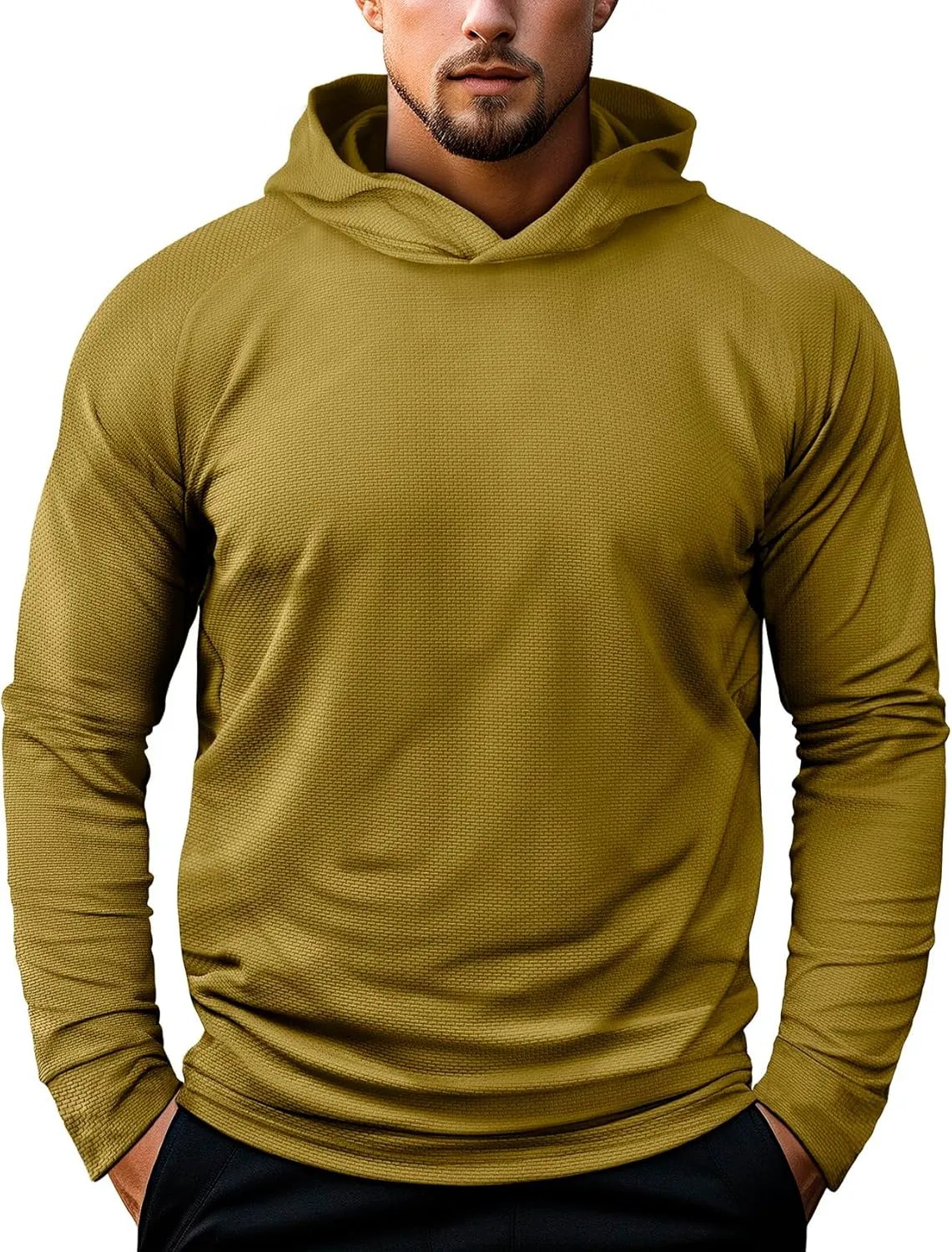 Zengjo Mens Pullover Hoodie Athletic Lightweight Hooded Workout Sweatshirt Moisture Wicking